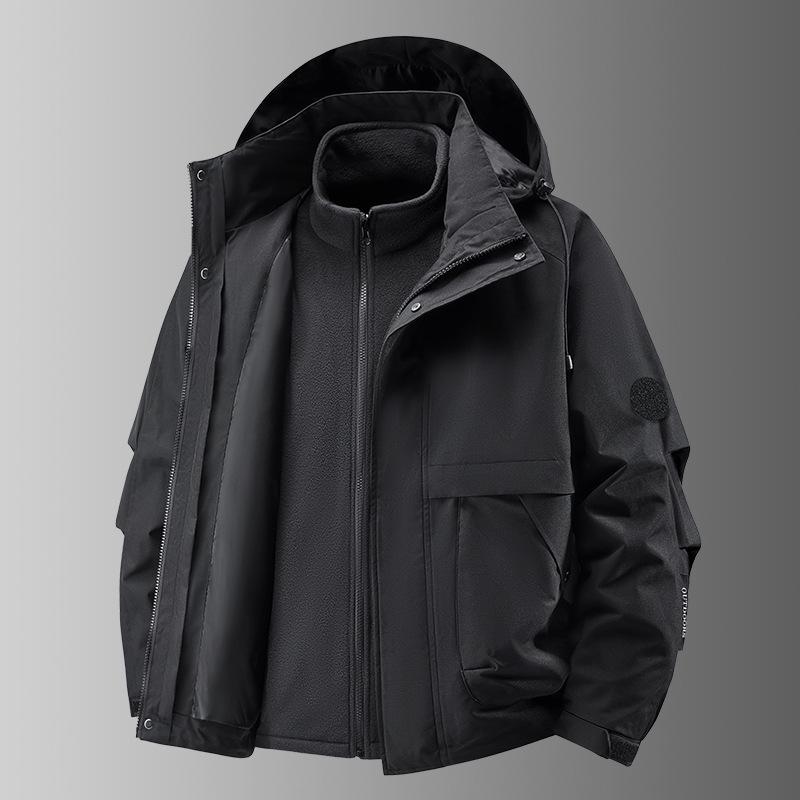 2025 Men's Three-in-One Waterproof Windproof Hiking Jacket