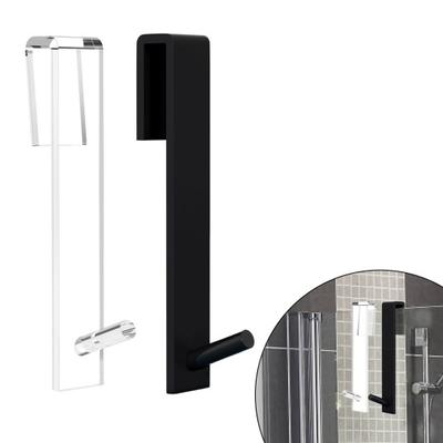 Akryl över dörrkroken Ingen borr Kraftig starkt bärande Kök Badrum Kläder Handdukar Hattar Rockar Väskor Förvaring Glas Duschdörr Hängare