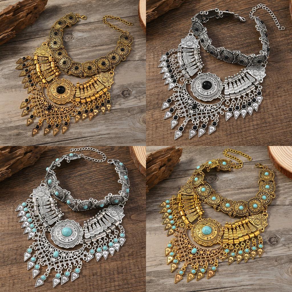 Bohemian Drop Dangle Necklace With Tassels For Women Spring 2026 Ethnic Style Jewelry