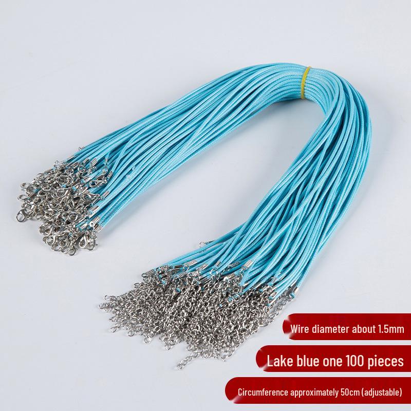 Black Leather Necklace Cord with Lobster Clasp for DIY Jewelry