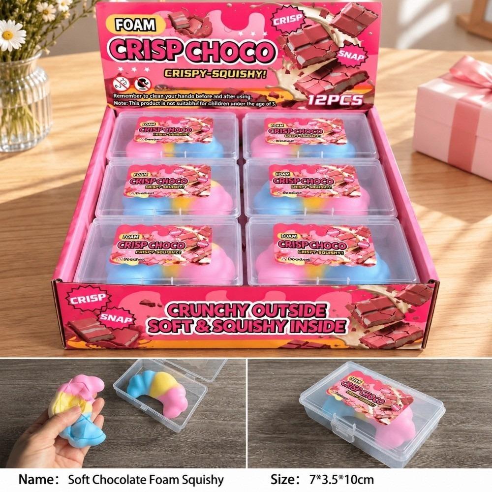 Crackable Texture Wax Cracking Squeeze Toy Croissant Crunchy Sound Ball For Stress Anxiety Relief