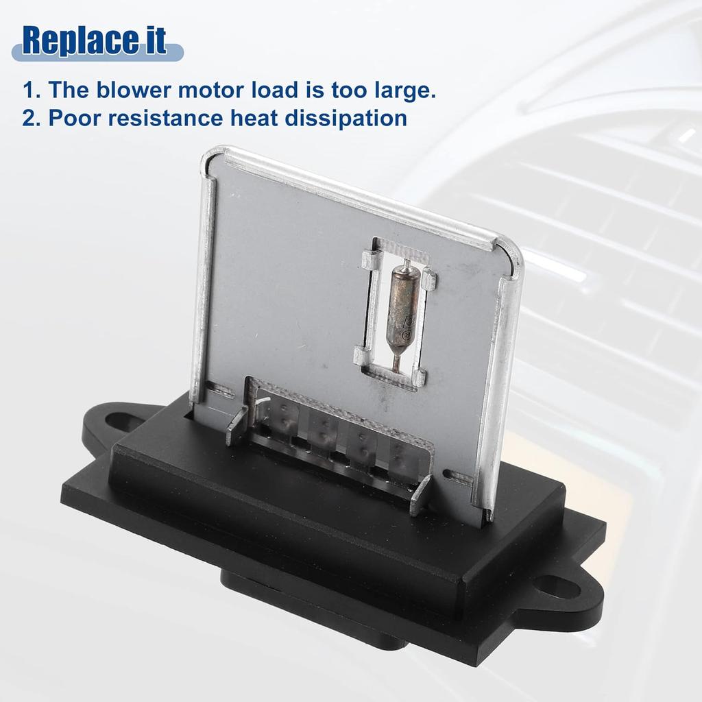 ACROPIX HVAC Blower Motor Resistor Replacement Fit for Nissan Cube - Pack of 1 Black Silver Tone White