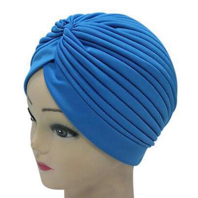 Heißer Verkauf Kopftuch Bandanas Dehnbarer geknoteter Turban für Frauen Erwachsene Chemo Hijab Muslimische Mütze Stirnband Hohe Qualität Indische Kappe Beliebt 1 Stück