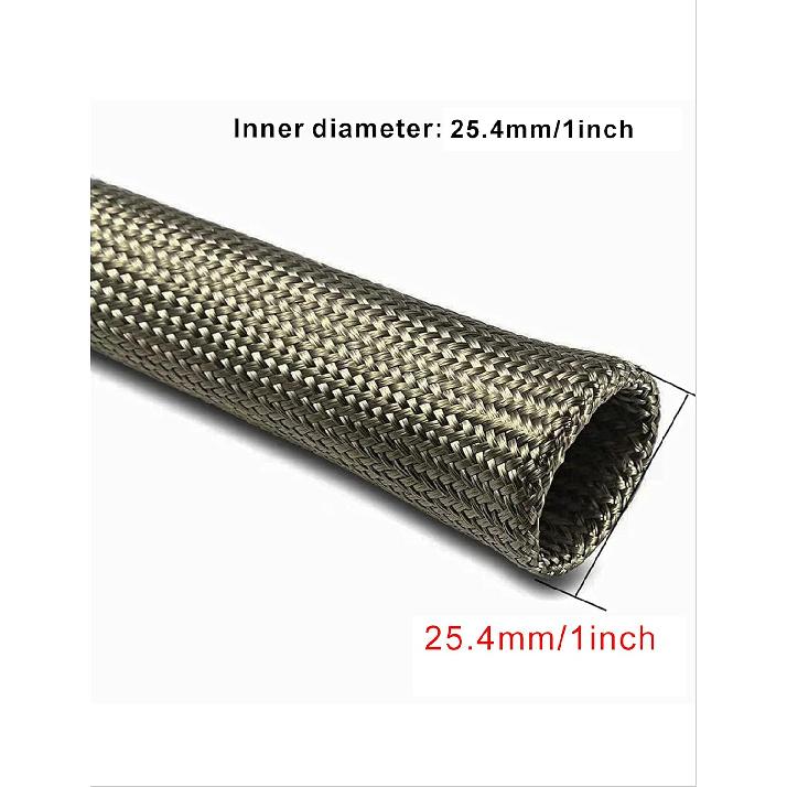 Wire Heat Shield Automotive Heat Shield Sleeve Fuel Line Heat Shield Titanium Auto Hose Spark Plug Wire Cover Protectors Boots Roll 2500 Degree For