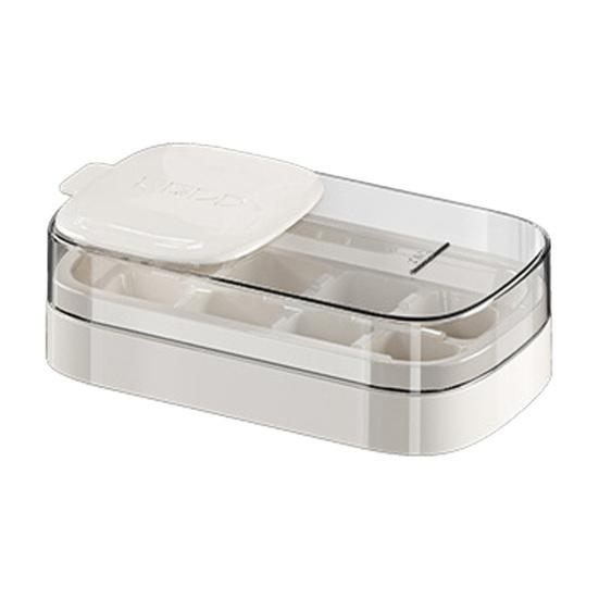 Mini Press-Release Ice Cube Tray with Soft Bottom BPA-Free Plastic Mold for Freezer Easy-Release Leak-Proof Space-Saving Ice Maker for Home Party