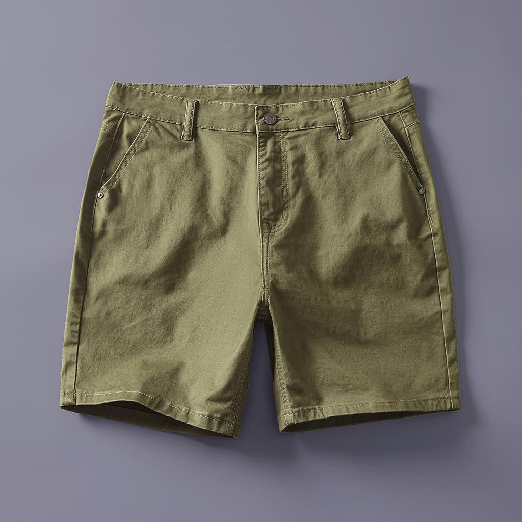 Reine Baumwolle Stretch Viertelhose Herren Amerikanisch Lässig Jeans Sommer Trend Schlank Gerade Arbeitskleidung Viertelshorts