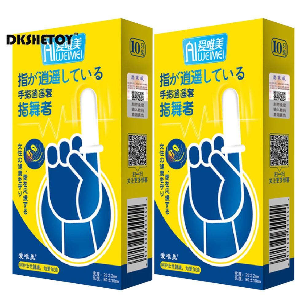 Prezervativ reutilizabil pentru stimularea clitorisului 10 buc Jucării sexuale cu mâneci pentru degete pentru femei Masaj vaginal Stimulator punct G bunuri pentru adulți