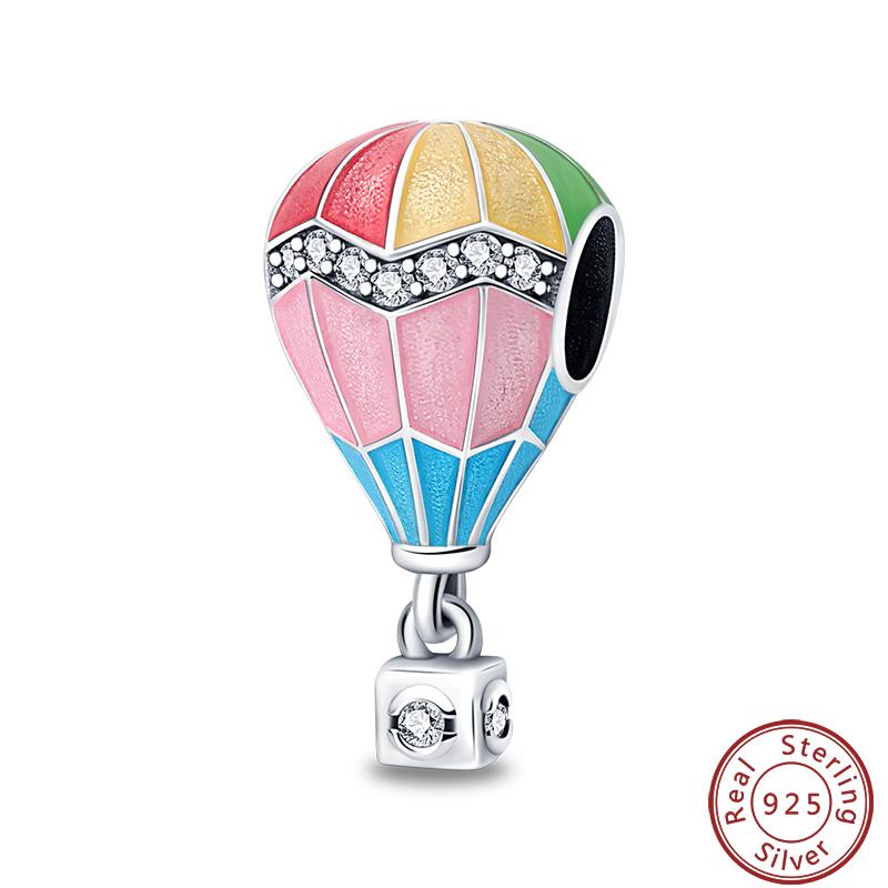 Air Balloon Series Copper Rocket Colorful Cute Romantic Charms Beads 3Mm Diy Fine Jewelry Making