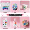 Arrtx Acrylic Paint 64 Acrylic Paint Pens for Rock Card DIY and Calligraphy Markers, Colors, Dual-Tip Painting, Wood, Ceramic, Fabric, Glass, Canvas,