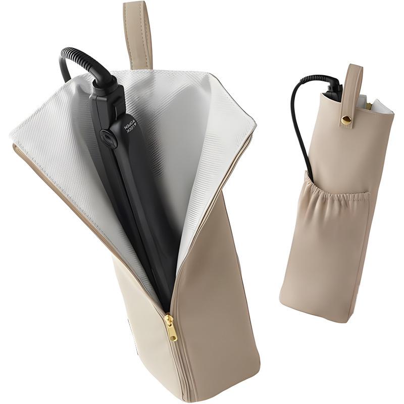 Hot Iron Holder Hair Curling Holder Mat With Zipper Heat Resistant Travel Bag For Curling Iron Lightweight Portable Hair Straigh