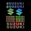Motorcycle Decorative Sticker for Suzuki English Letter Logo Waterproof Reflective Decal Tank Logo Set Helmet Emblem Vinyl Kit