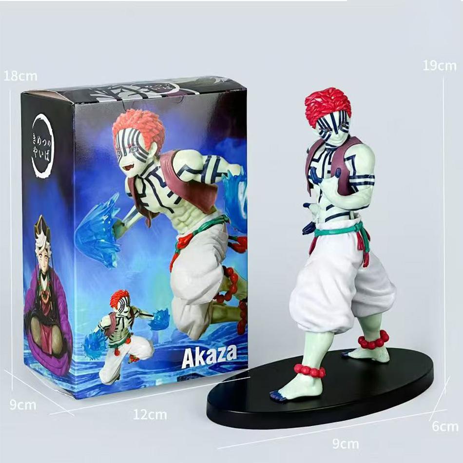 4stely Anime Demon Slayer Figure Model Juuni Kitsuki Akaza Battle Figure Doll Kimetsu No Yaiba Desktop Decoration Collection Gif