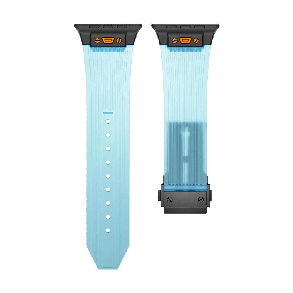 Silikonový sportovní řemínek pro Apple Watch Band řady 9 8 7 6 5 4 SE Ultra 2/1 49mm 45 44 42 41 40 38mm Gumový náramek Correa Pás