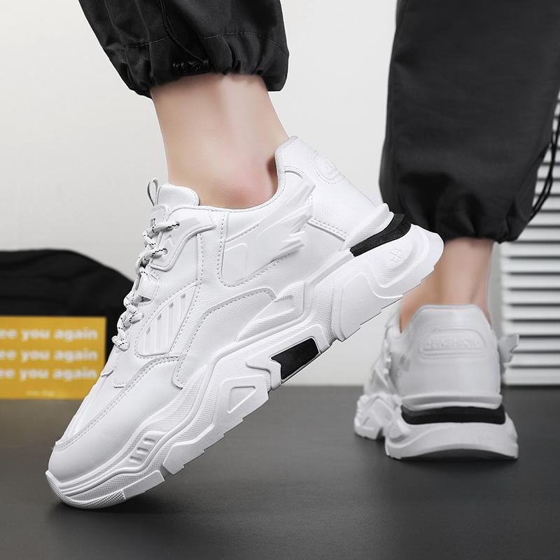 Moda 2024 Wiosna Męskie Nowe Oddychające Białe Buty Męskie Koreańskie Wszechstronne Buty Sportowe Casualowe Buty Taty