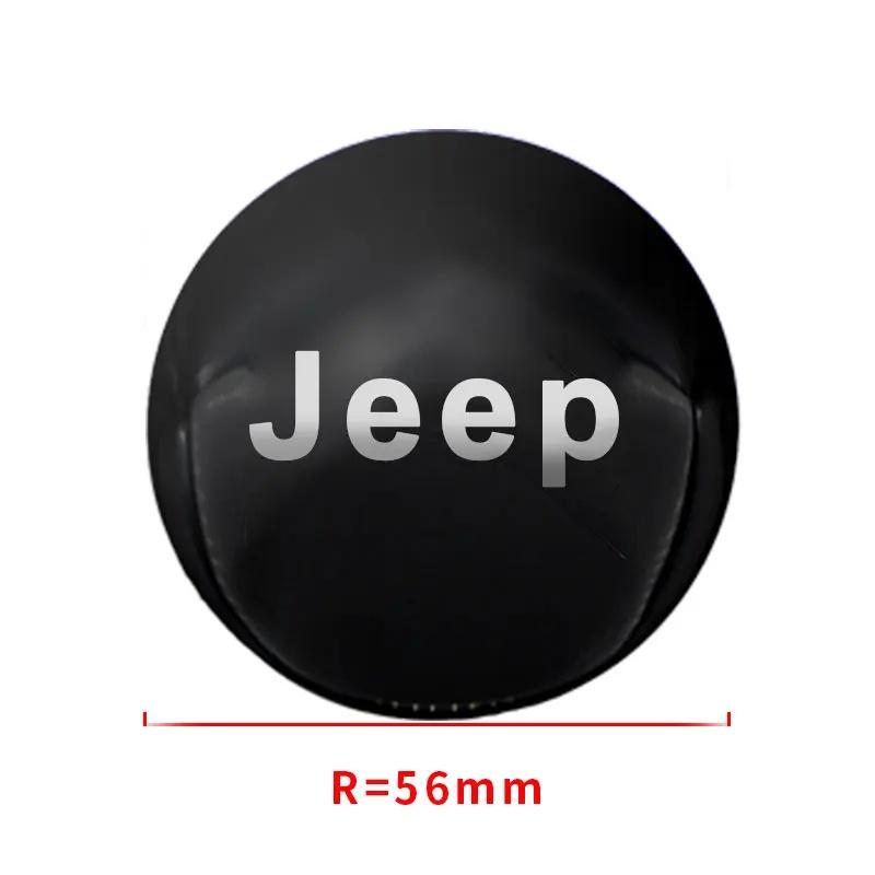 4Pcs 60mm Car Wheel Hub Center Cap Logo Sticker for Jeep Renegade Wrangler JK JL Grand Auto Wheel Rim Emblem Decal Accessories ALW1