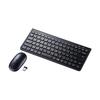 SANWA SUPPLY Wireless Keyboard with Mouse (No Numeric Keypad), USB Connection, 2.4GHz, Rechargeable, 86 Japanese Keys, Scissors, Black, SKB-WL32SETBK