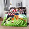 Brentford FC Bee Logo Red White Black Vertical Stripe Print Soft Flannel Throw Blanket Warm Sofa Bed Decor Cover For Football Fans