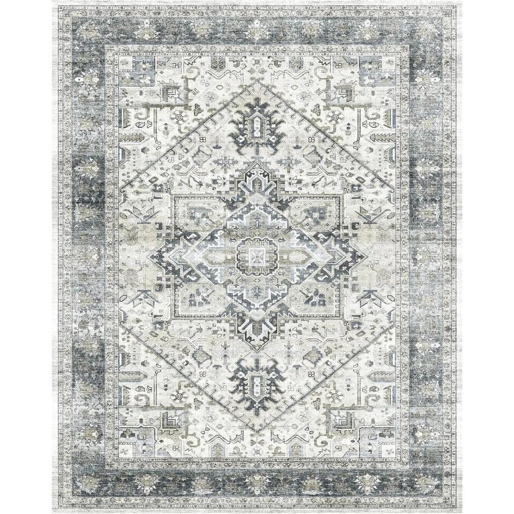 Vintage Klassischer Boho Bereichsteppich Wohnzimmer Schlafzimmer Küche Balkon Flur Eingang Teppiche Rutschfest Schmutzabweisend Waschbare Matte