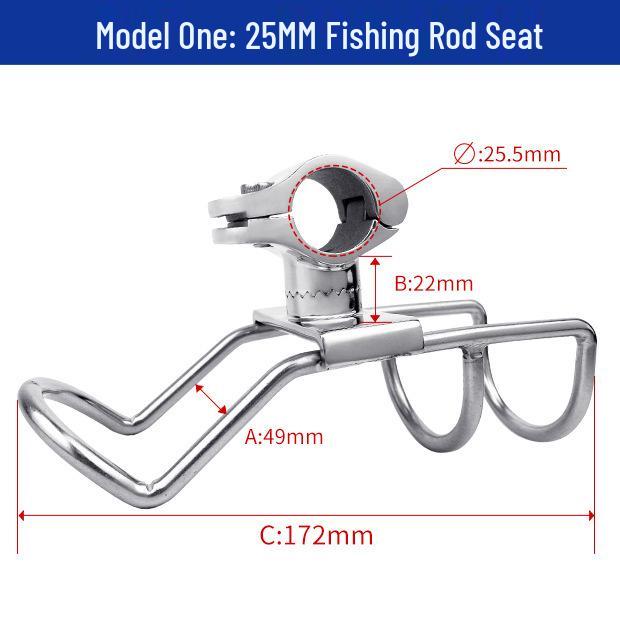 Stainless Steel Yacht Fishing Rod Holder with Wrench
