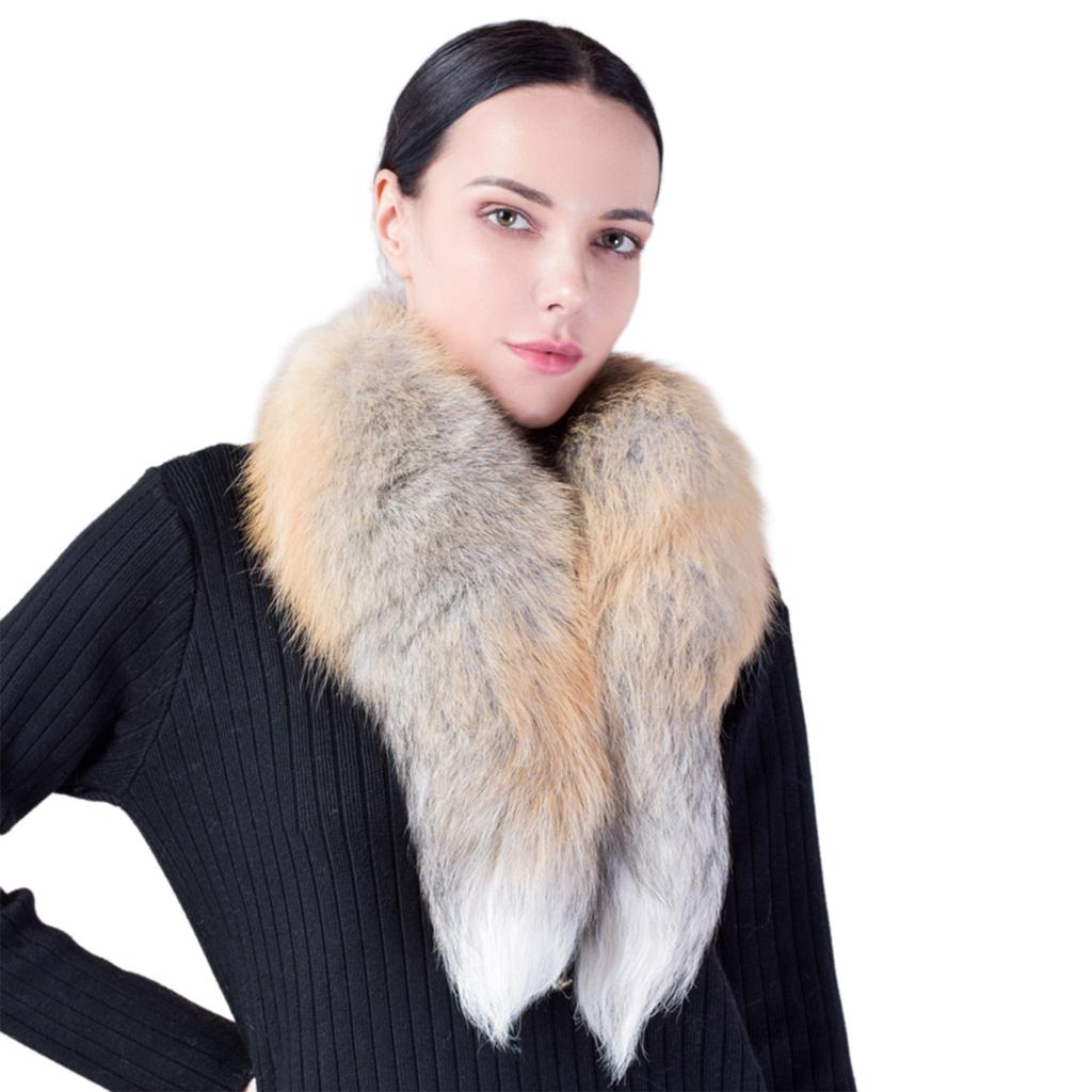 Furry Faux Furs Tail Scarf for Girl Women Winter Neck Warmer Evening Party Scarf Neck Wrap Warm Scarf Dating Collar Scarf