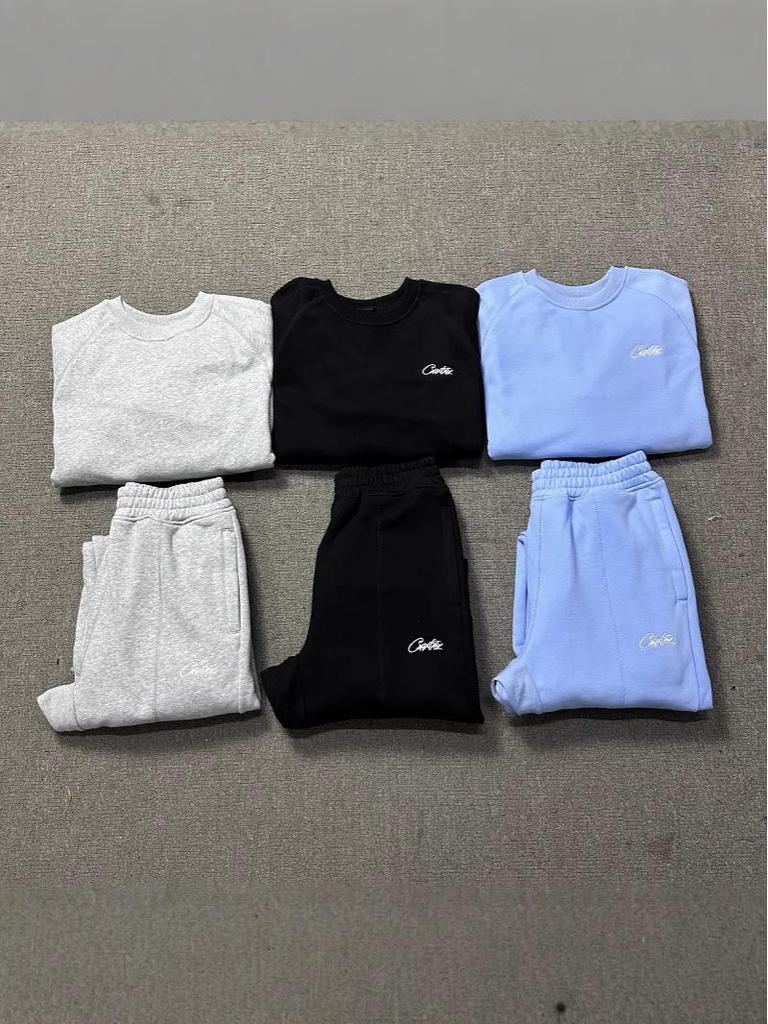 Zestaw bluzy Corteiz DRILL z haftem i kurtki Alcatraz: Modny Unisex High Street Styl Hip-Hopowy