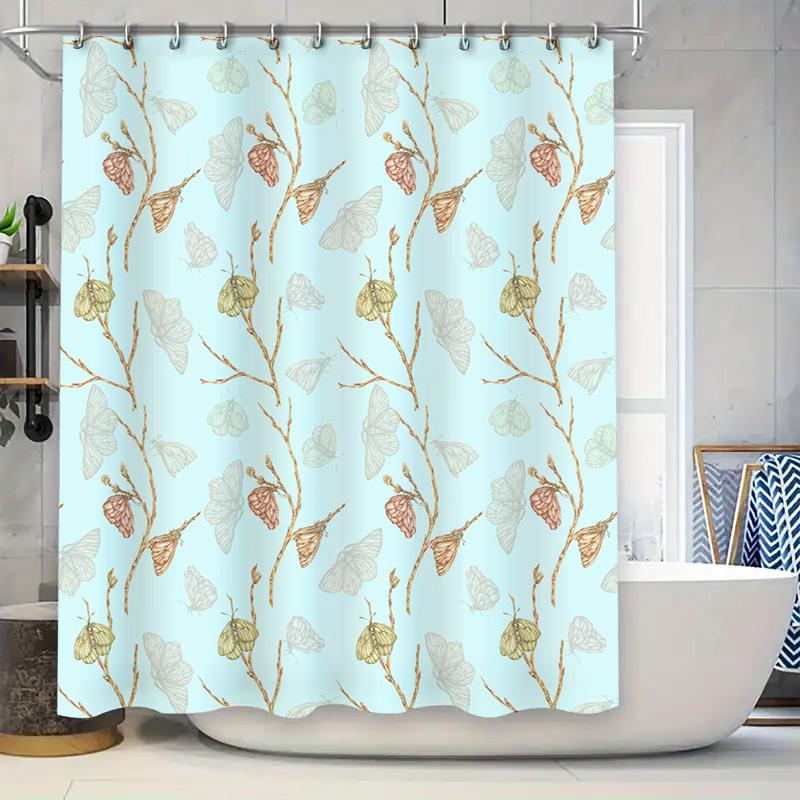 

Fashion Butterfly Bath Shower Curtain Waterproof Washable Fabric Decorative Home Decor 90x180cm