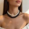 Multi-Layer Beads Women's Necklace Stainless Steel Magnetic Clasp Bohemian Necklace  Party