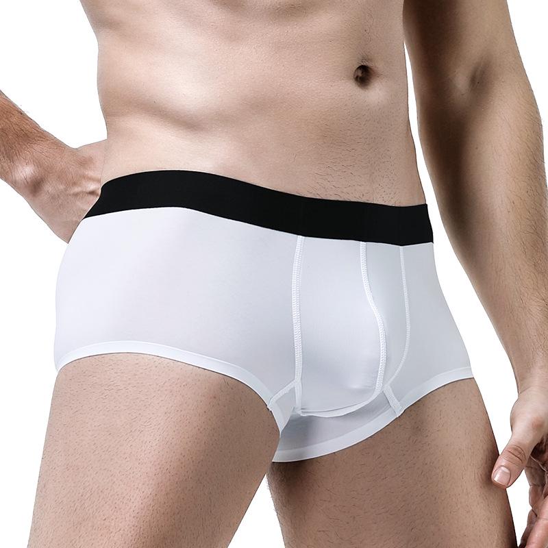 Men's Seamless Ice Silk Triangle Briefs - Breathable, Thin, Mid-Waist Sports Underwear for Summer