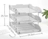 Three-tier file shelf rack office supplies folder storage box office file column 3-tier file information basket