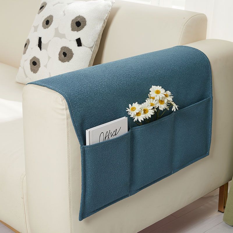 

Home Decoration Sofa Side Storage Bag Waterproof Simple Solid Color Armrest Towels Anti Cat Scratch Cover Fabric Storage Sack 40x110cm 2 bags