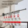 Retractable No-Punch Clothes Drying Rack for Indoor/Outdoor Use