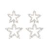 Ultra-gleaming Full-diamond Five-pointed Star Earrings - Luxurious Style Stud Earrings with Exquisite Design, Unique Ear Jewelry for Women.