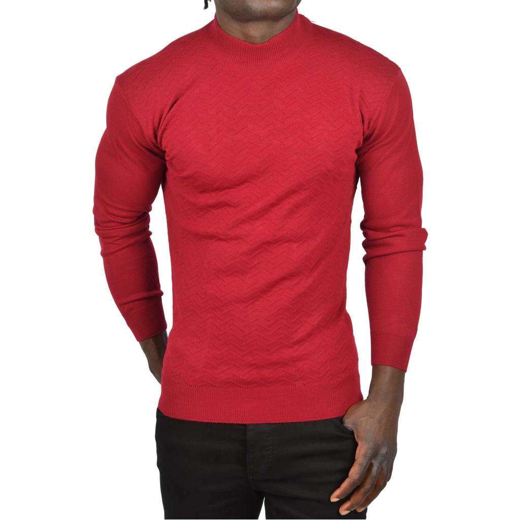 DeepSEA Rollkragenpullover mit halbem Rollkragen und Zickzackmuster, schmaler Schnitt, Rollkragenpullover 2505496