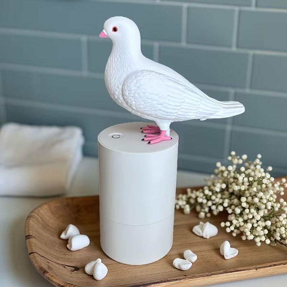 Dispenser di Sapone Senza Contatto Uccellino Blu Forma di Piccione Sensore Infrarossi Dispenser Piano Cucina