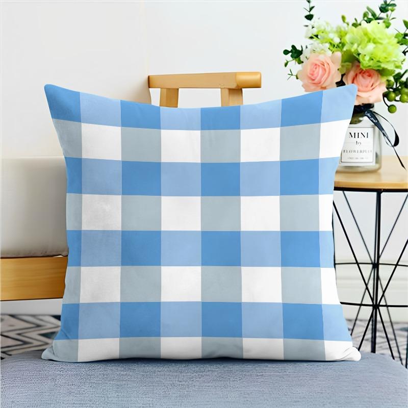Simple Plaid Striped Pillowcase Dormitory Decoration Office Living Room Home Pillowcase