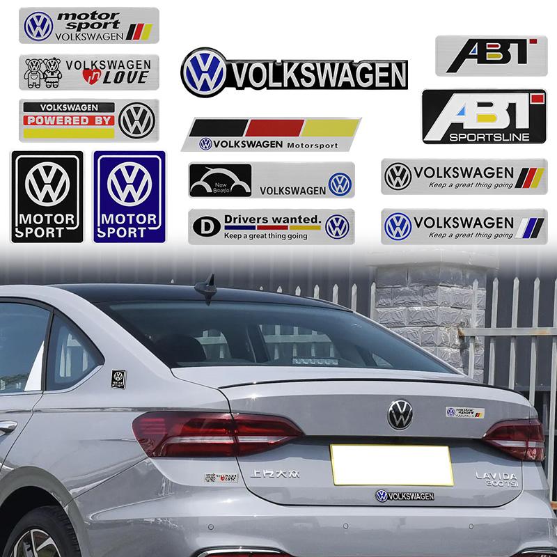 For VW Golf Tiguan Touran Polo GTI Jetta Passat CC Scirocco Arteon 3D Car Metal Emblem Badge Car Body Trunk Badge Stickers Decal