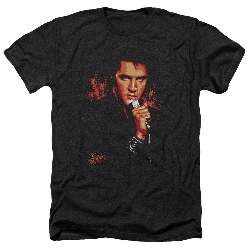 T-ShirtELVIS PRESLEY TROUBLE Licensed Adult Men s Heather Band Tee Shirt SM-3XL S