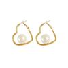 Modische Steckerohrringe Liebe Perle für Damen Minimalistischer Schmuck Geschenke