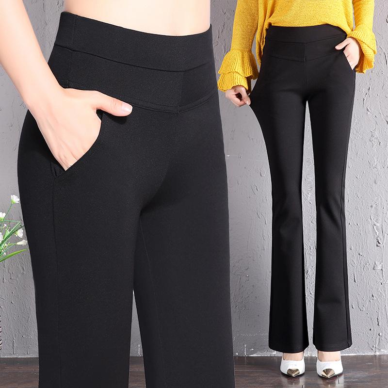 

2023 Women s Micro Flare Trousers - Spring/Autumn Women s Clothing XXL чёрный