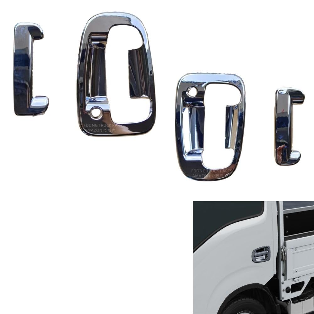 Chrome Door Handle Covers of for Isuzu 23 Elf and Truck GZ (Set 2) (7th Generation, R5.3 later), Accessories, Exterior, [Used]