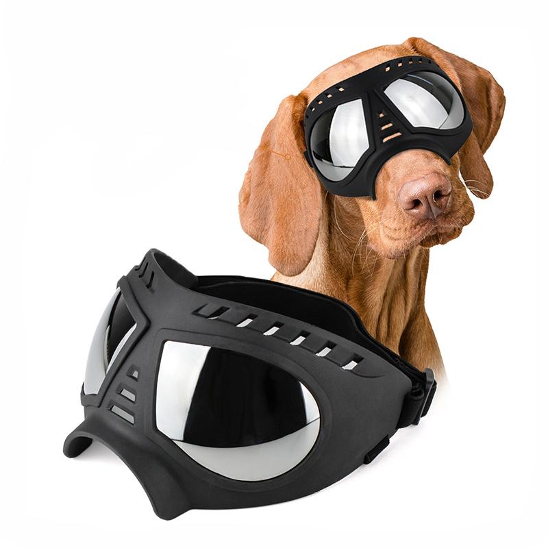 Dog Glasses Medium Large Dog Sunglasses Windproof Snowproof Pet Glasses For Outdoor Driving Riding Pet Goggles Dog Accessories чёрный
