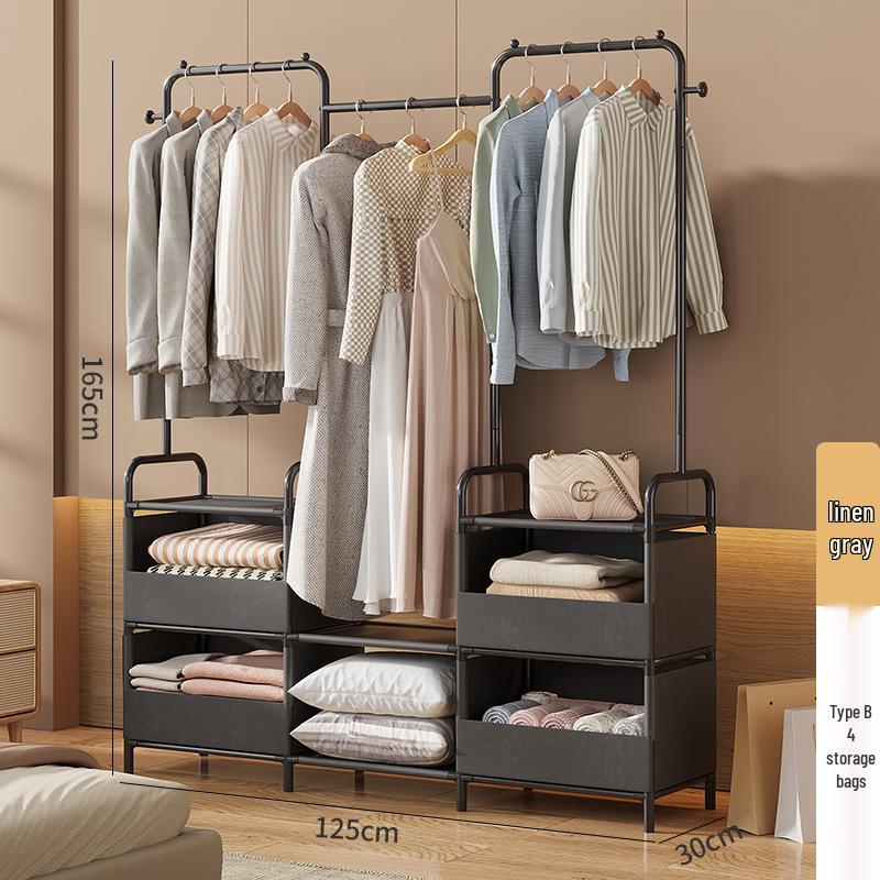 Thickened Multifunctional Storage Rack: Bookcase, Wardrobe, and Toy Organizer with Dustproof, Detachable Design.