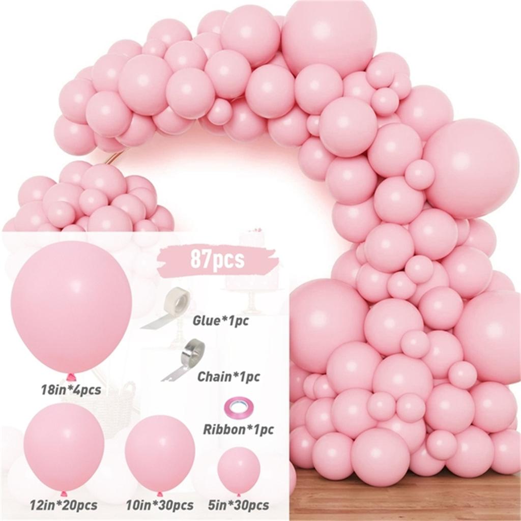 87pcs Solid Color Latex Balloon Chain Foil Balloons Birthday Party Decoration Boy or Girl Arch Weddings Decoration Baby Shower