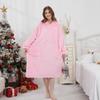 Wearable Blanket Hoodie for Men Oversized Hooded Blankets Sweatshirt Cozy Warm Fleece Blanket with Sleeves Adults Winter House Robes With Pocket