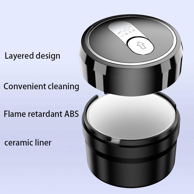 Portable car LED ashtray ceramic liner smokeless car bracket box for Mercedes Benz GLA GLB GLC GLE GLS SLS G63 W166 W214 W140