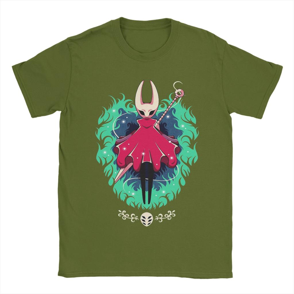 Hollow Knight Silksong Hornet Herren T-Shirts Neuheit T-Shirt Kurzarm Rundhals T-Shirt 100% Baumwolle Geschenkidee Tops
