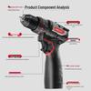 Deli 16V Brushless Cordless Impact Drill Tool Kit CN plug (adapter included)