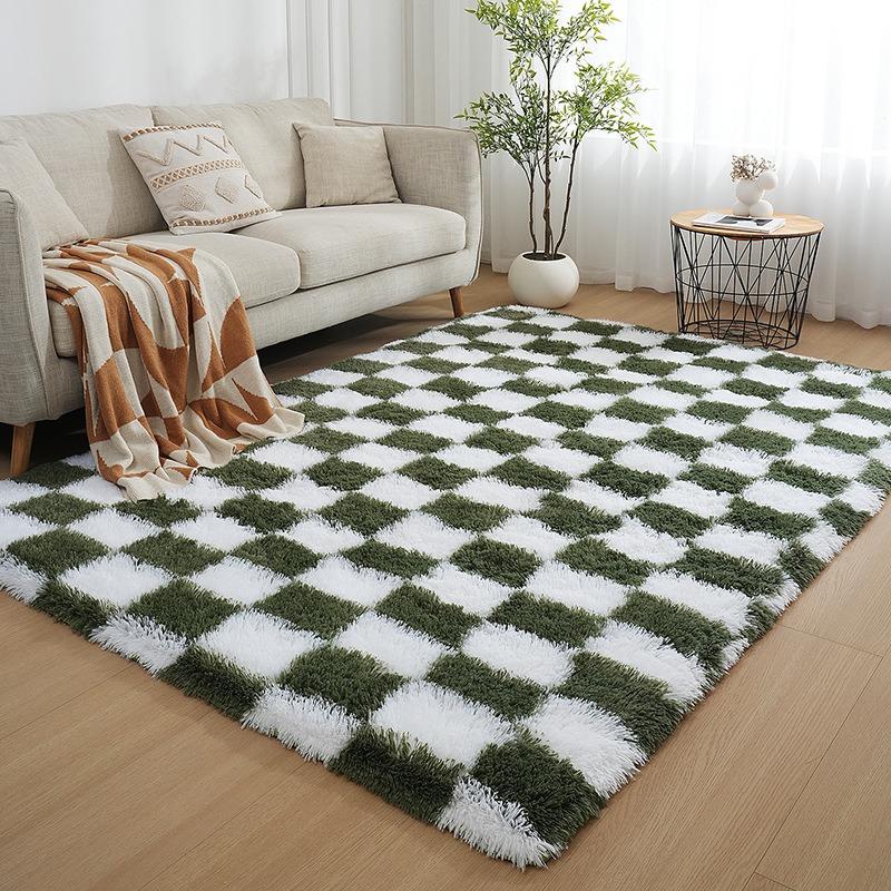 Area Rugs for Bedroom, Upgrade Non-Slip Grey Fluffy Soft Shag Carpet, Indoor Floor Gray Fuzzy Shaggy Living Room Plush Rug for Kids Home Dorm Decor