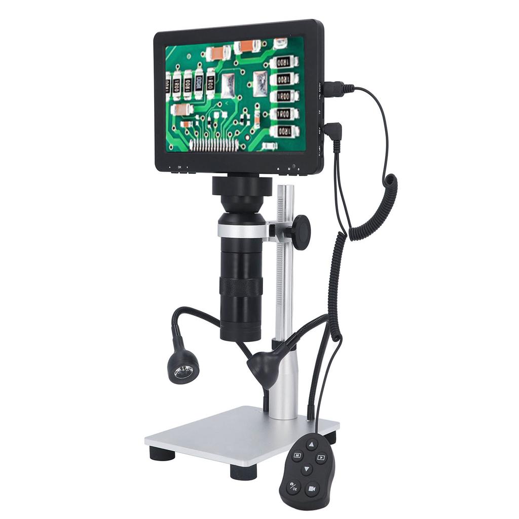 LCD Digital Microscope 1200X 1080P Video 12MP Accurate Focusing HD Repair Eyepiece 7in Screen