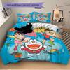 3pcs Nobita Doraemon Shizuka Quilt Cover Set - Soft & Comfortable Polyester Fabric, All-Season Breathable Comforter Set For 1 Quilt Cover & 2 Pil